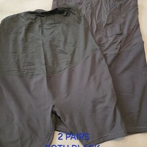 Isabel Maternity by Ingrid & Isabel Black Athletic Shorts - 2 Pairs